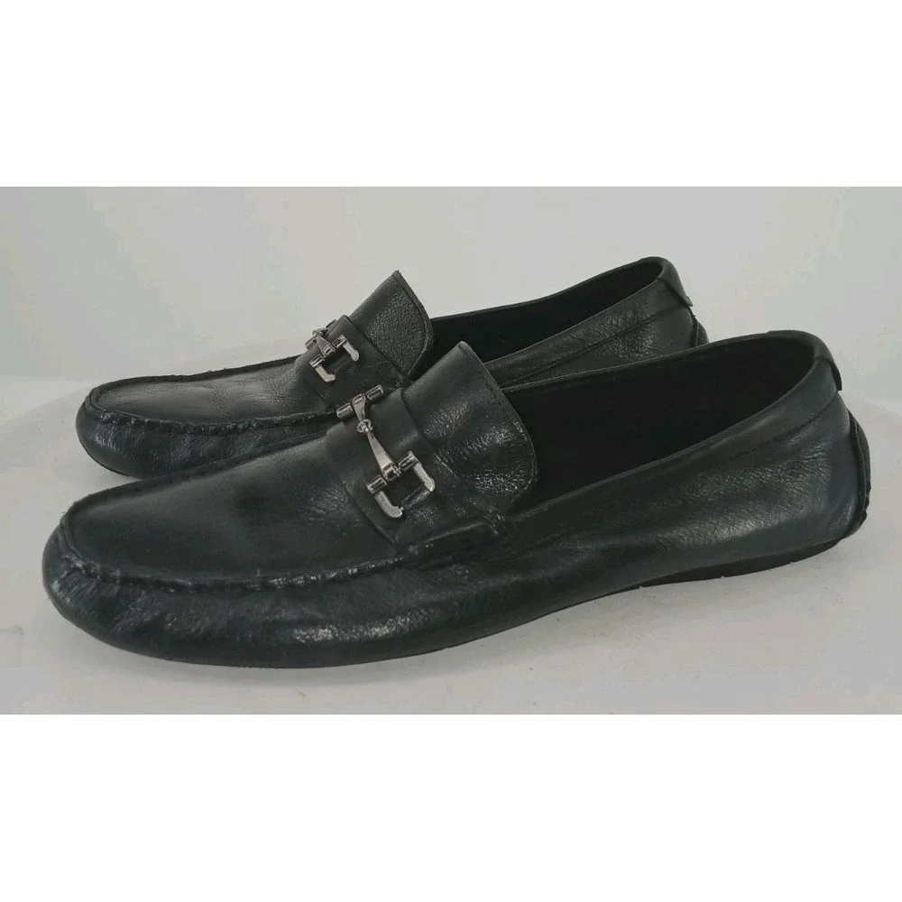 Cole Haan Grant Canoe Horse Bit Loafers Black Leather Driving Shoes Size 11M  C2
